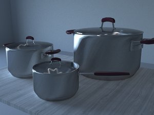 steel pans 3D model