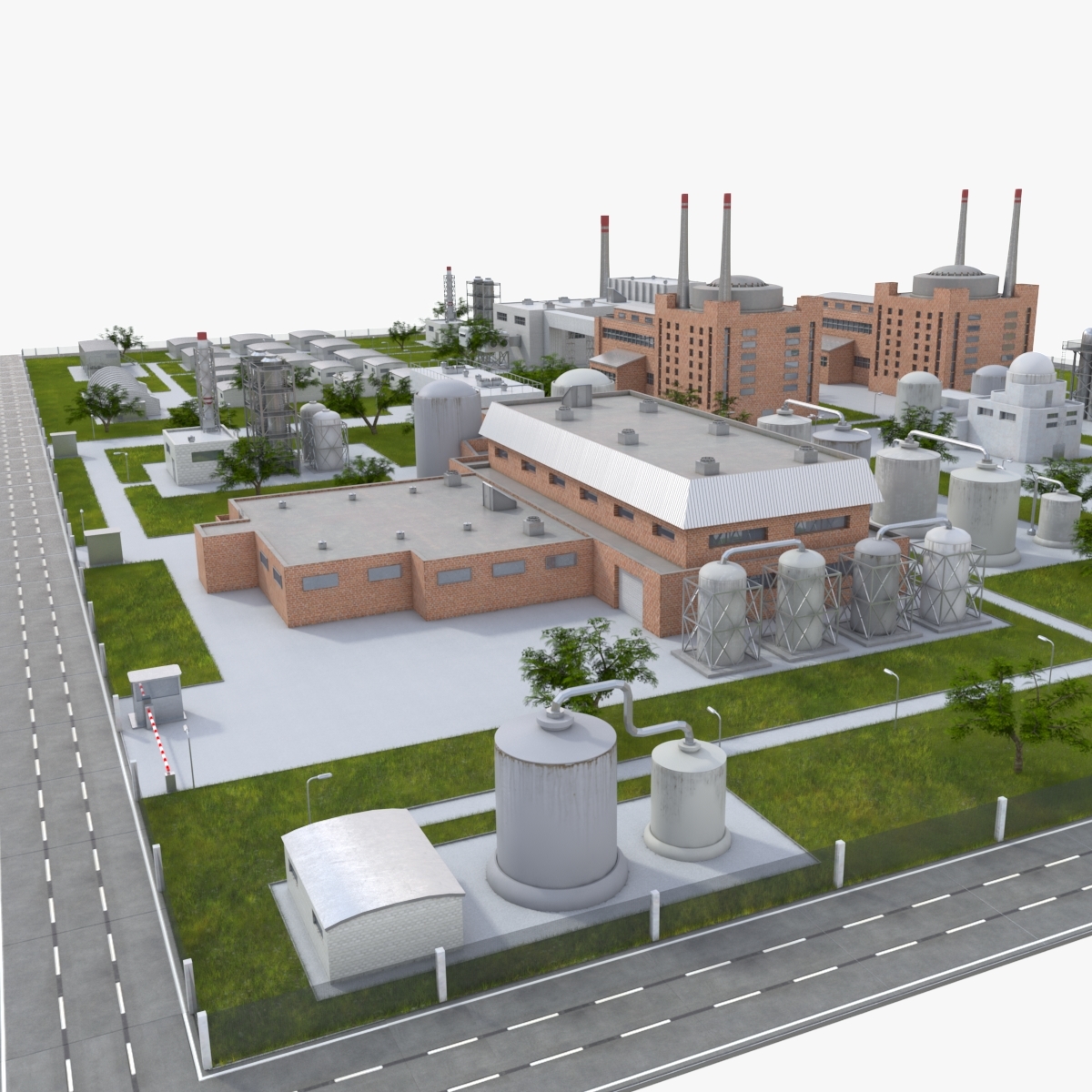 3D industrial factory model - TurboSquid 1243769