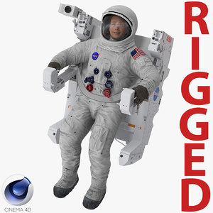 3D astronaut spacesuit a7l manned
