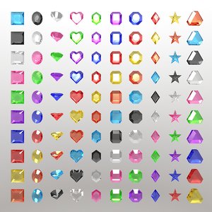 3D 100 stones jewel