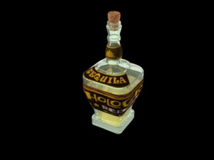 bottle tequila 3D