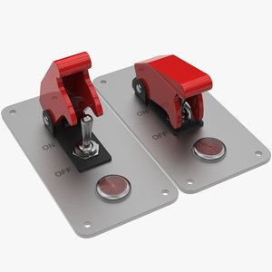 toggle switch button 3D