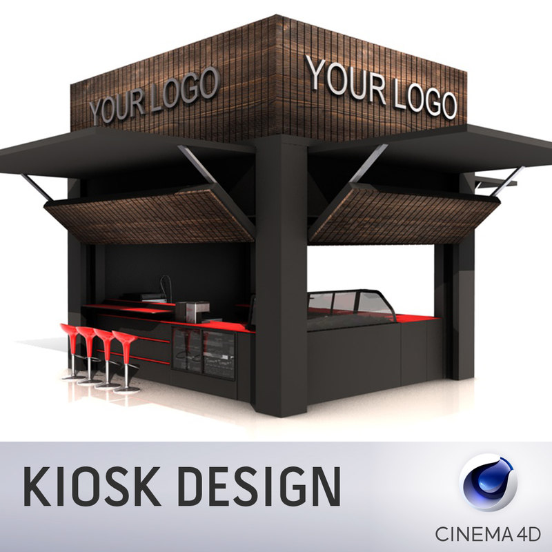 3D model kiosk design - TurboSquid 1244343