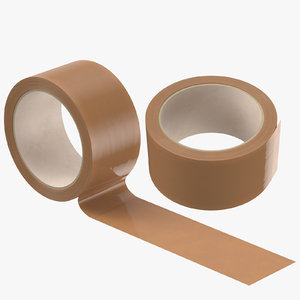 3D packing tapes brown model