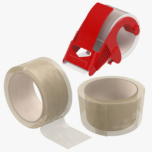 3D packing tapes clear model