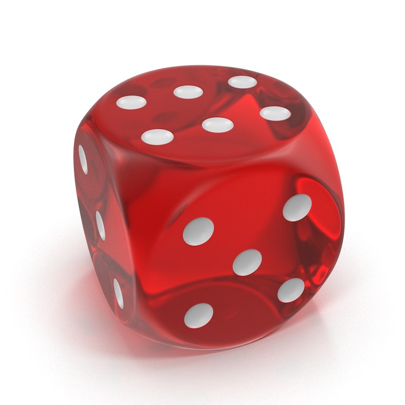 3D dice red transparent model - TurboSquid 1244471