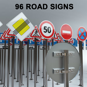 3D model 96 road signs