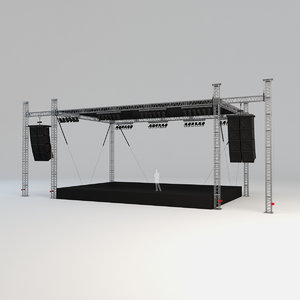 square truss stage scene 3D model