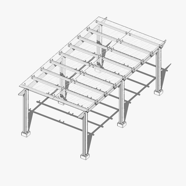 Pergola Glass 3d Model Turbosquid 1244584