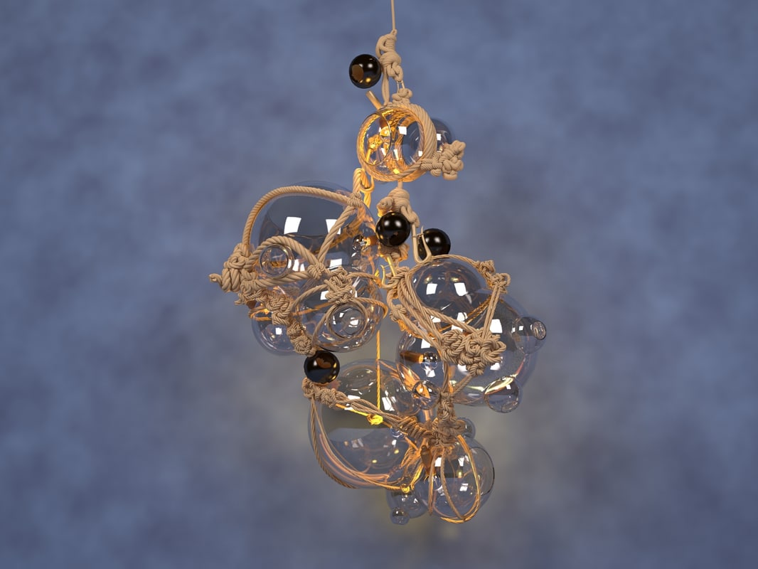 Knotty bubbles chandelier c 3D model TurboSquid 1244589