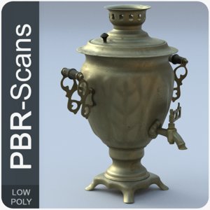 3D old tea-urn