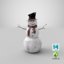 3D snowman pbr