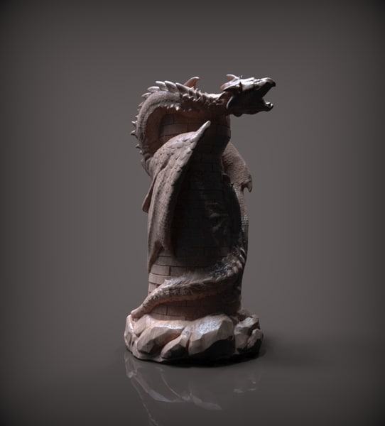 chess rook white 3D model