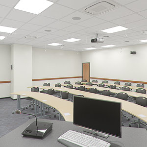 3D class room realistic