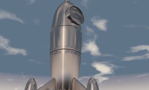 3D retro rocket