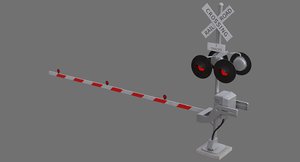 railroad crossing 3D model