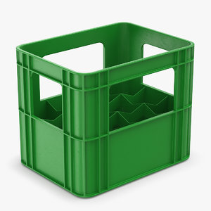 3D plastic crate model