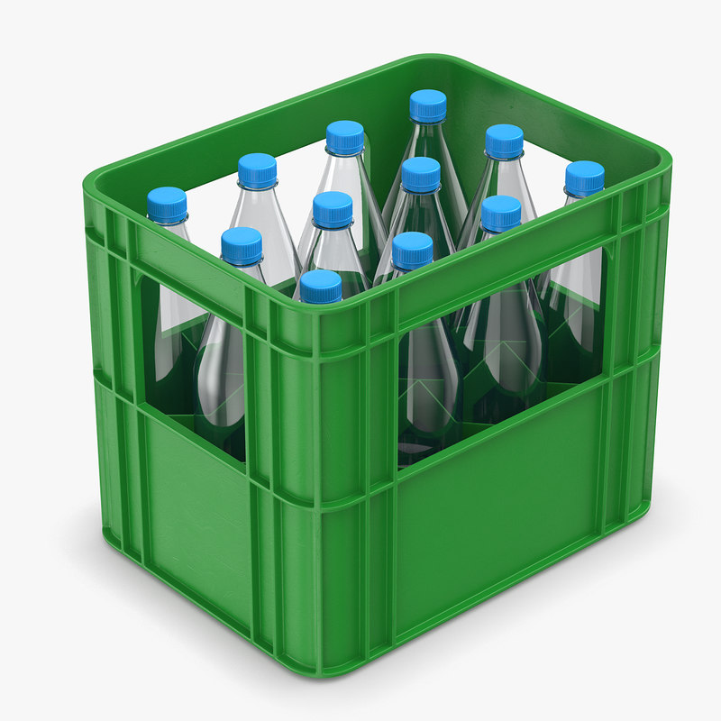 3D plastic crate bottles TurboSquid 1245333