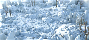 snow cartoon 3D model