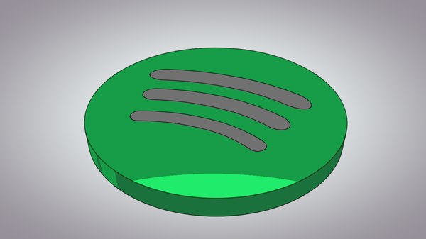 spotify logo 3D model