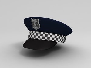 3D model police hat