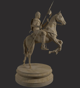 3D cavalry statue