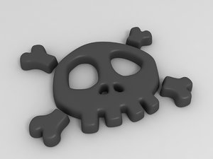 skull symbol 3D model
