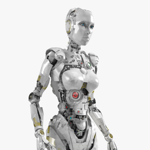female robot 3D
