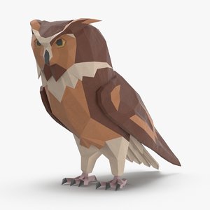 owl---perched-straight 3D model