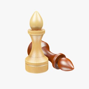 3D model chess bishop