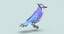 bird----blue-bird-perching model