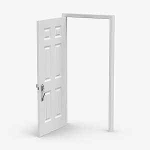 3D model exterior-doors---door-5-open