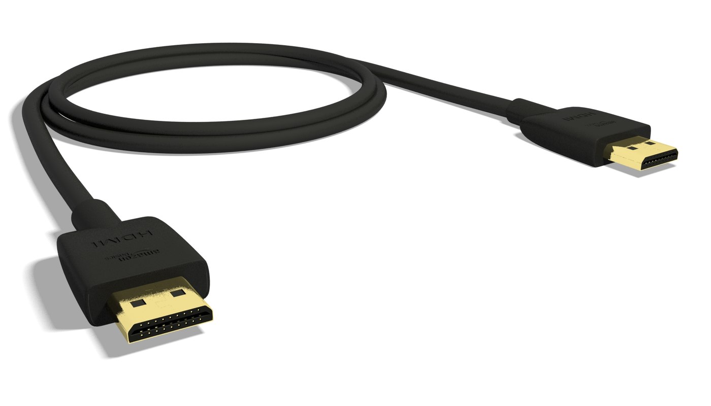 3D hdmi cable TurboSquid 1246545