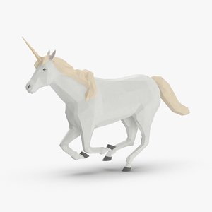 3D unicorn---running