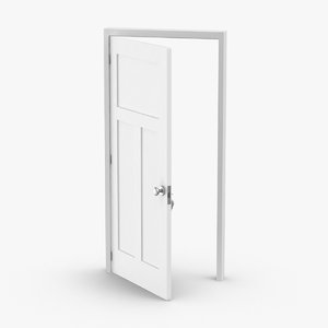 exterior-doors---door-1-ajar 3D model
