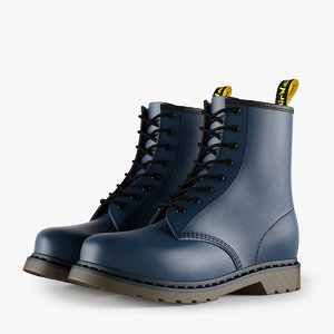 3D color leather boots model