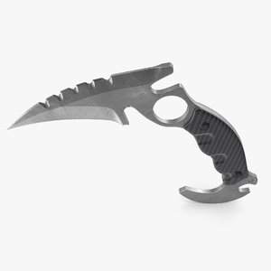 3D karambit knife pbr