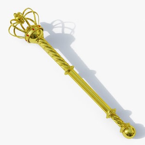 golden scepter 3D model