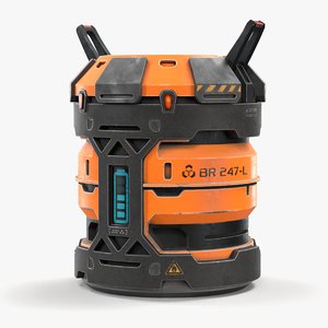 3D science barrel contains model