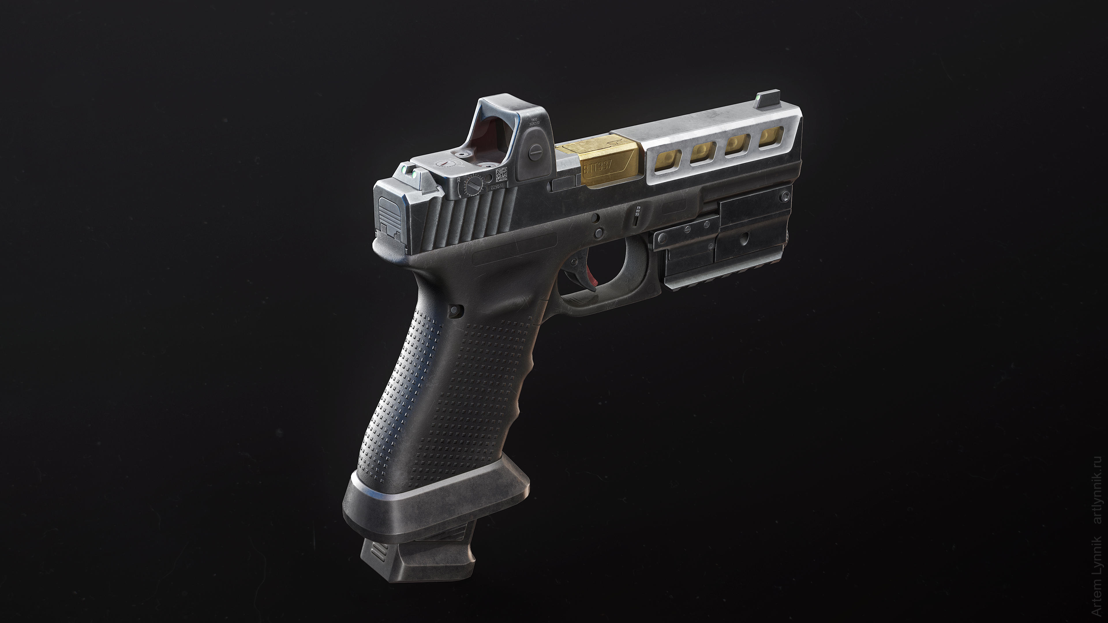 Glock 17 attachments 3D model - TurboSquid 1246935