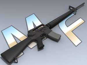 vietnam m16 rifle 3D model