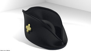 tricorn hat 3D model