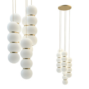 3D pearls chandelier 5