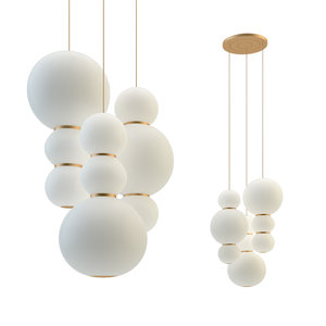 3D pearls chandelier 3 model