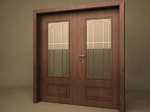 3D antic double door model