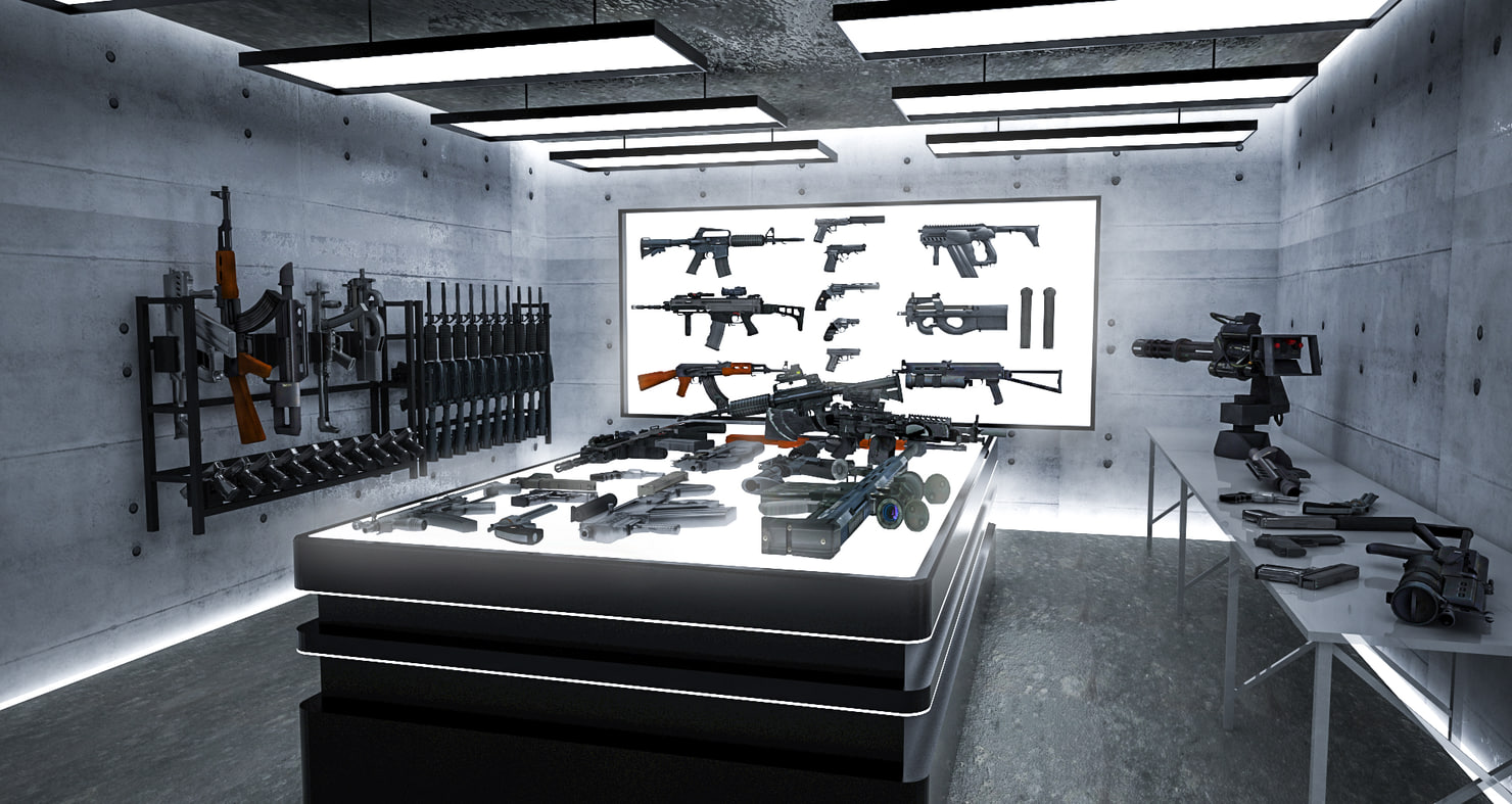 Room weapons 3D model TurboSquid 1247116