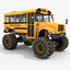 yellow school bus monster truck model