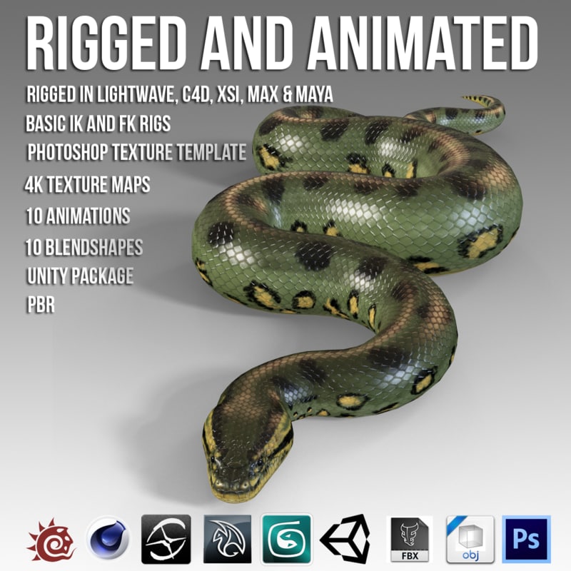 Blender snake model free download