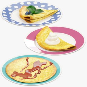 3D pancakes plate