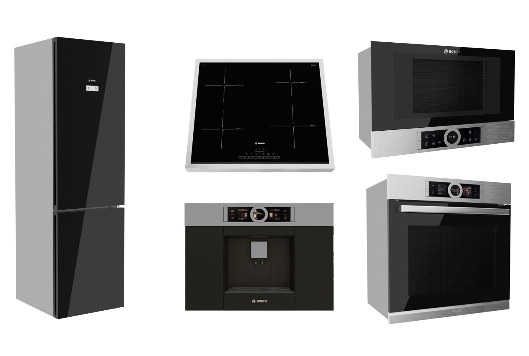 3d Kitchen Appliances Bosch Modeled Model Turbosquid 1257806